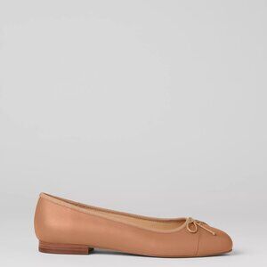 New In Box -7.5- Ann Taylor Cap Toe Leather Ballet Flat